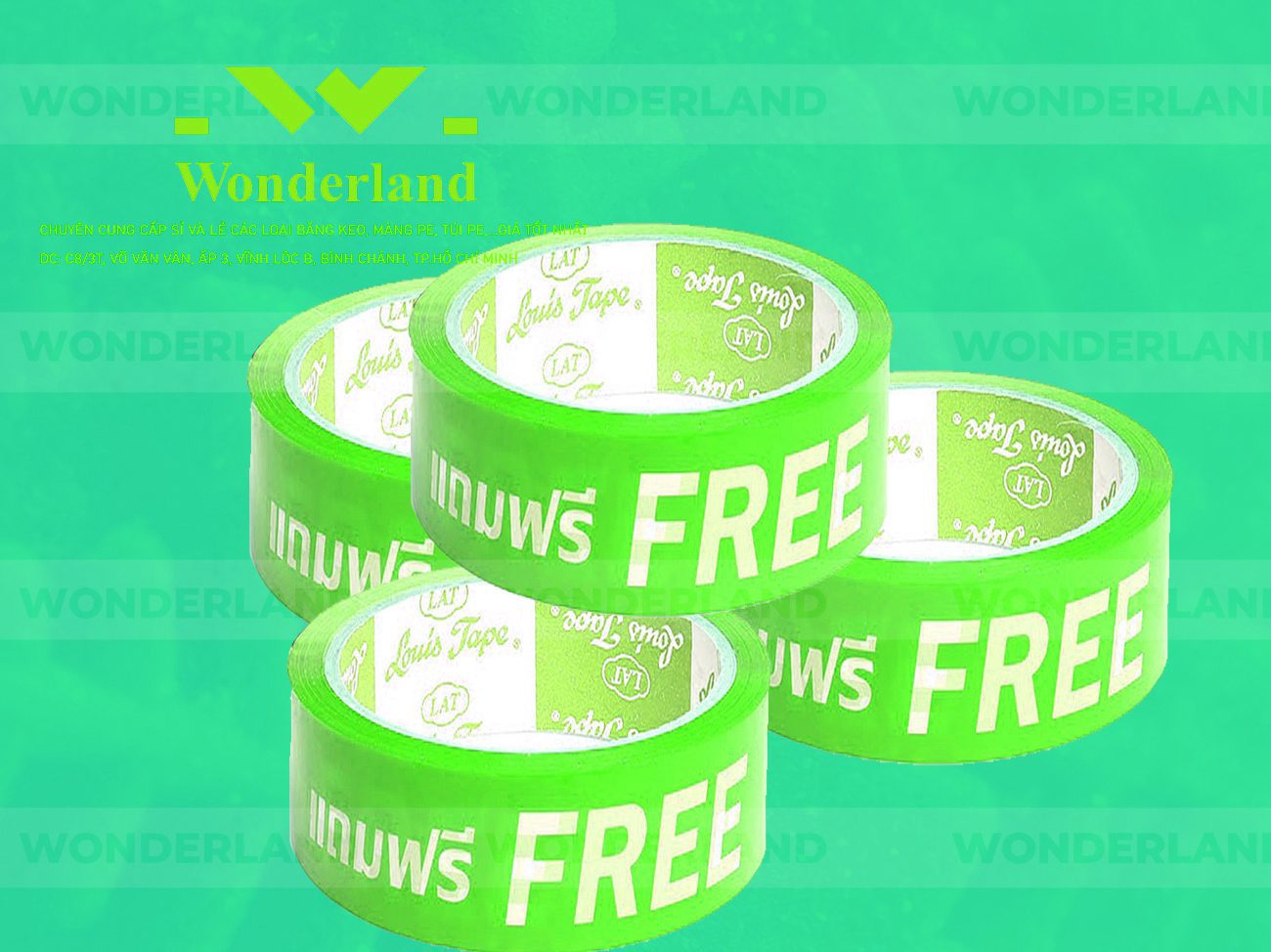 BĂNG KEO IN SIZE 33MM WONDERLAND GIÁ TỐT