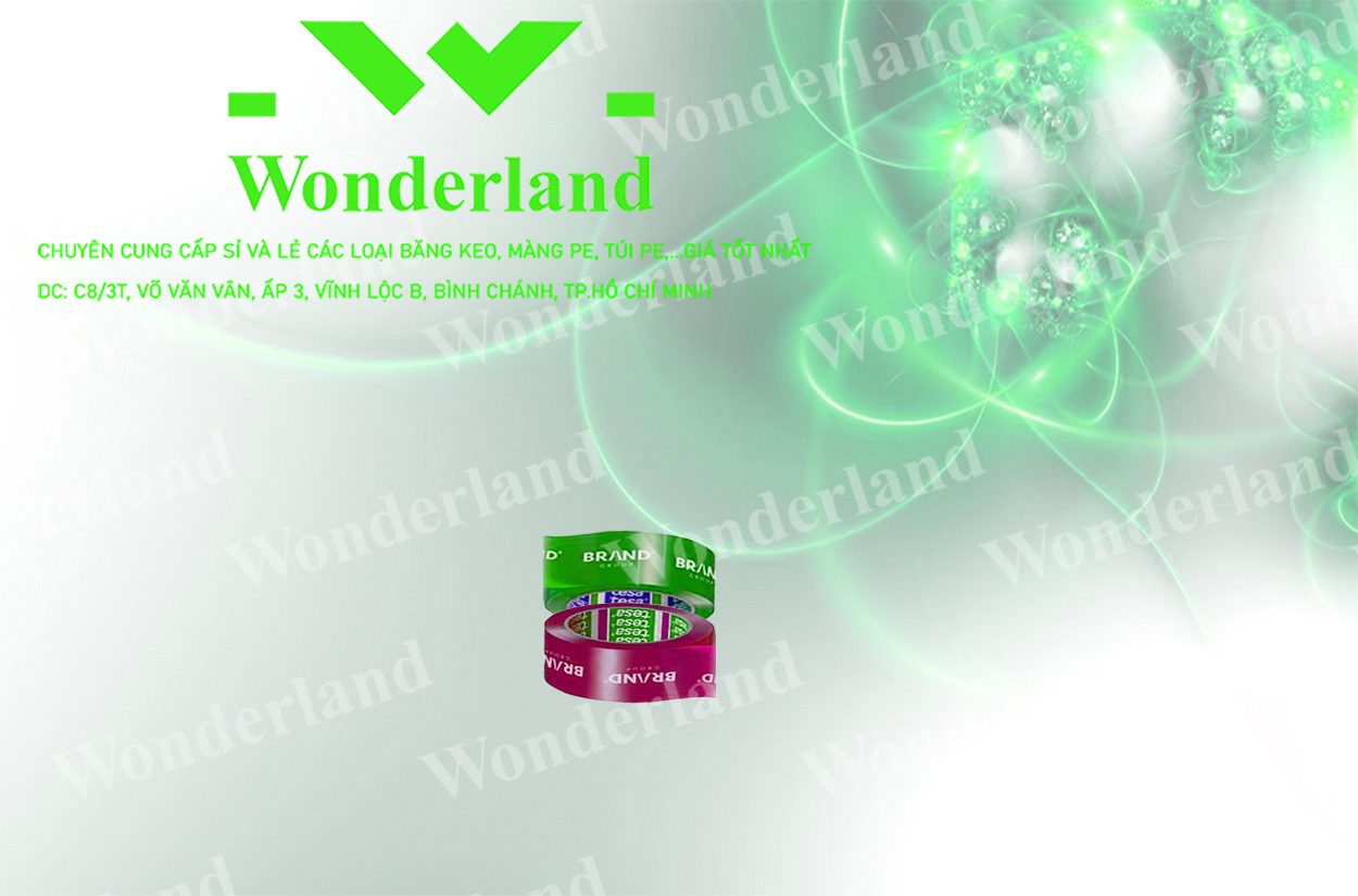 BĂNG KEO IN SIZE 34MM WONDERLAND CHẤT LƯỢNG TỐT NHẤT