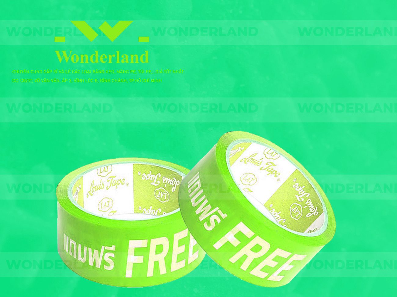 BĂNG KEO IN SIZE 35MM WONDERLAND CHẤT LƯỢNG TỐT NHẤT