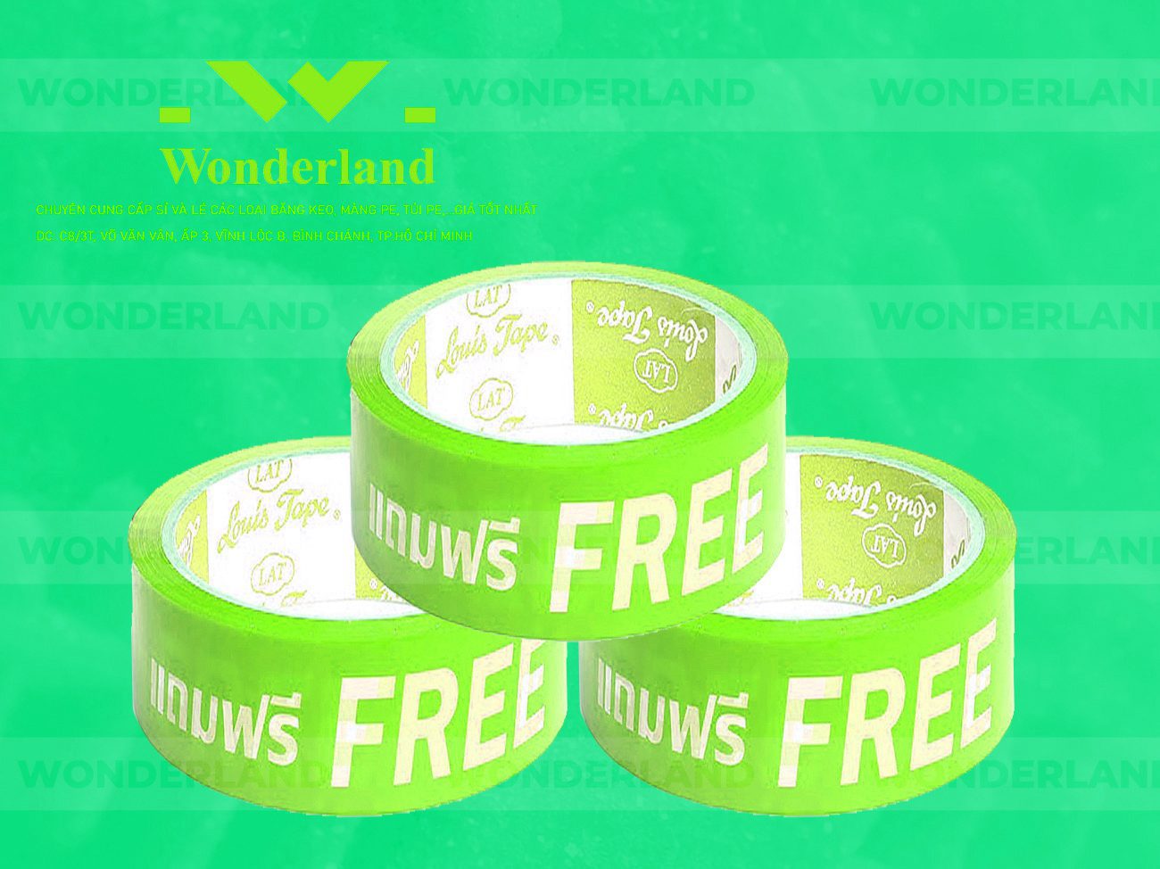 BĂNG KEO IN SIZE 35MM WONDERLAND GIÁ TỐT