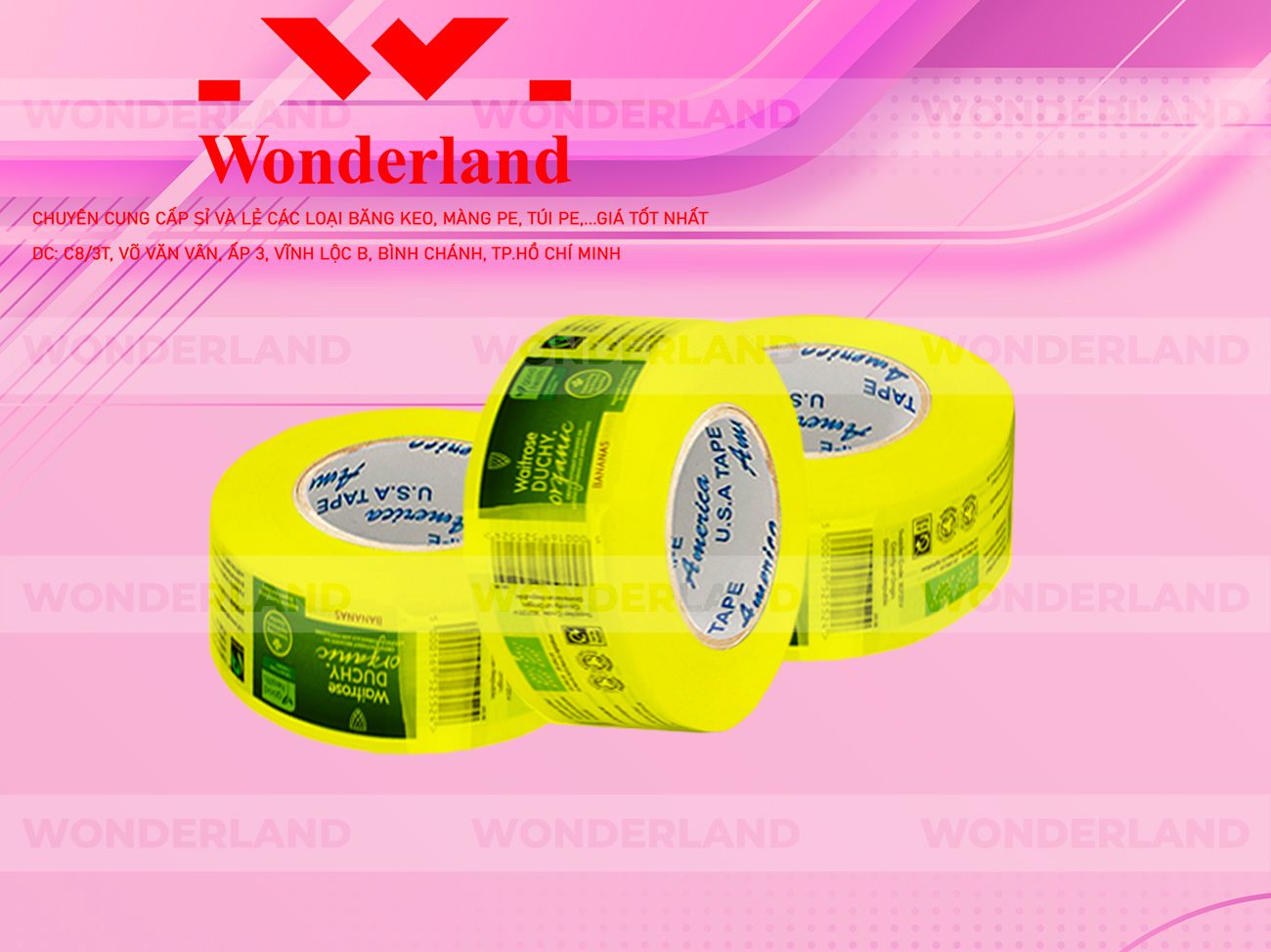 BĂNG KEO IN SIZE 37MM WONDERLAND GIÁ RẺ NHẤT