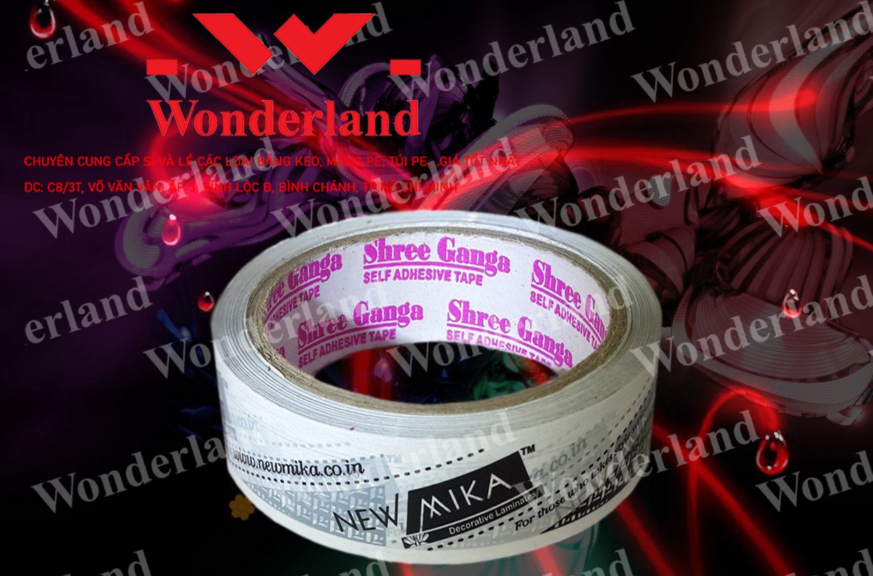 BĂNG KEO IN SIZE 38MM WONDERLAND CHẤT LƯỢNG HÀNG ĐẦU