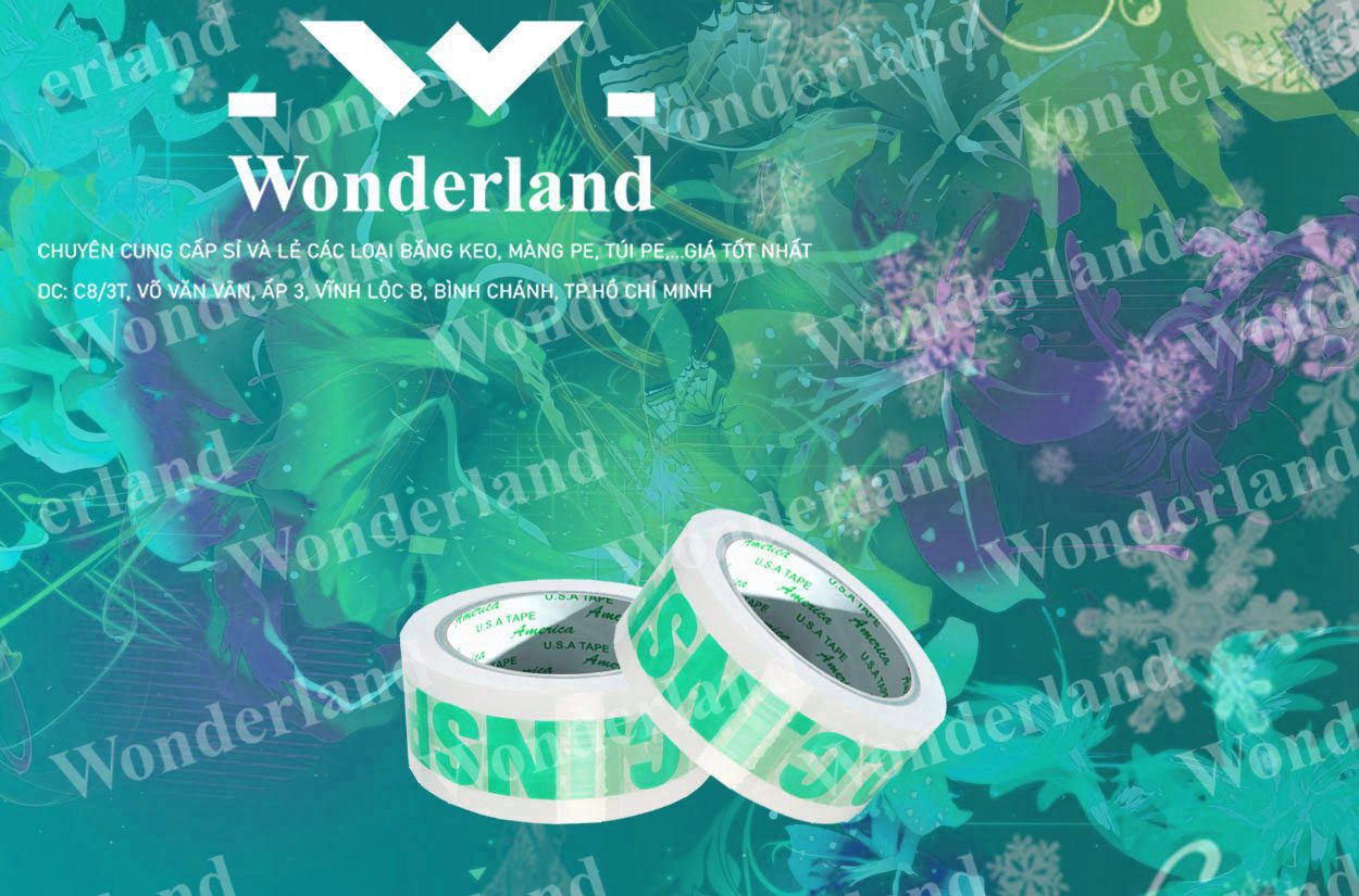 BĂNG KEO IN SIZE 39MM WONDERLAND CHẤT LƯỢNG TỐT NHẤT