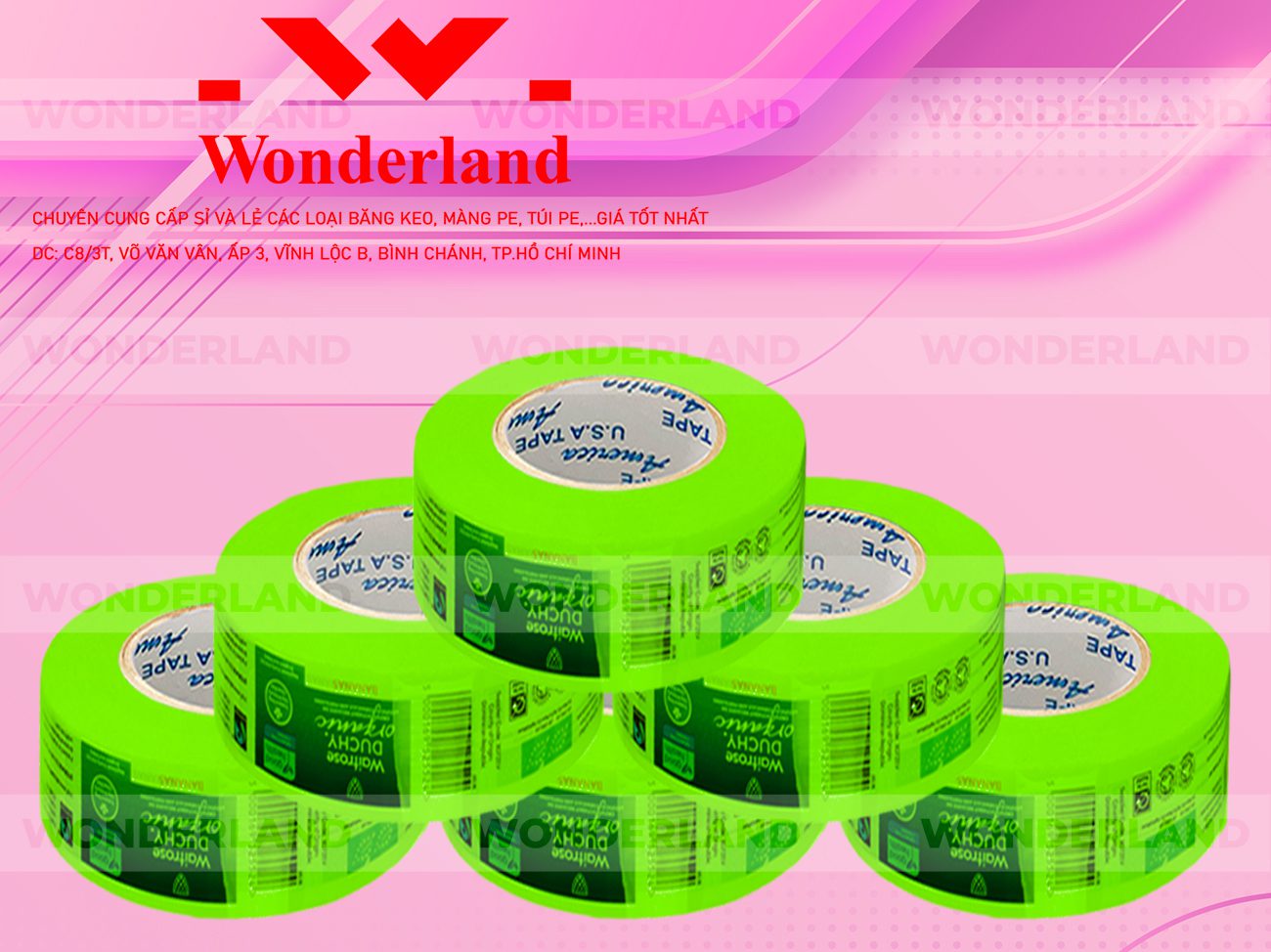 BĂNG KEO IN SIZE 39MM WONDERLAND GIÁ RẺ NHẤT