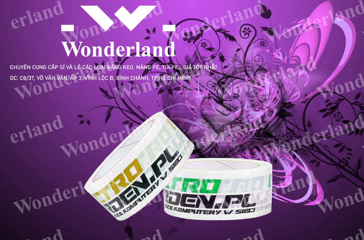 BĂNG KEO IN SIZE 40MM WONDERLAND CHẤT LƯỢNG TỐT NHẤT
