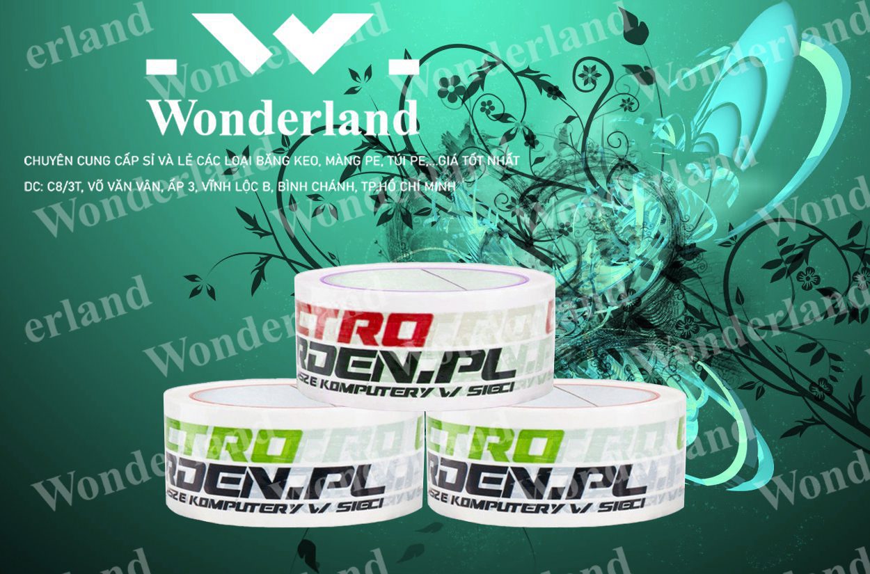 BĂNG KEO IN SIZE 40MM WONDERLAND GIÁ RẺ