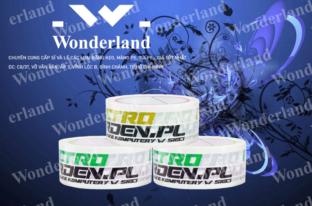 BĂNG KEO IN SIZE 40MM WONDERLAND GIÁ TỐT