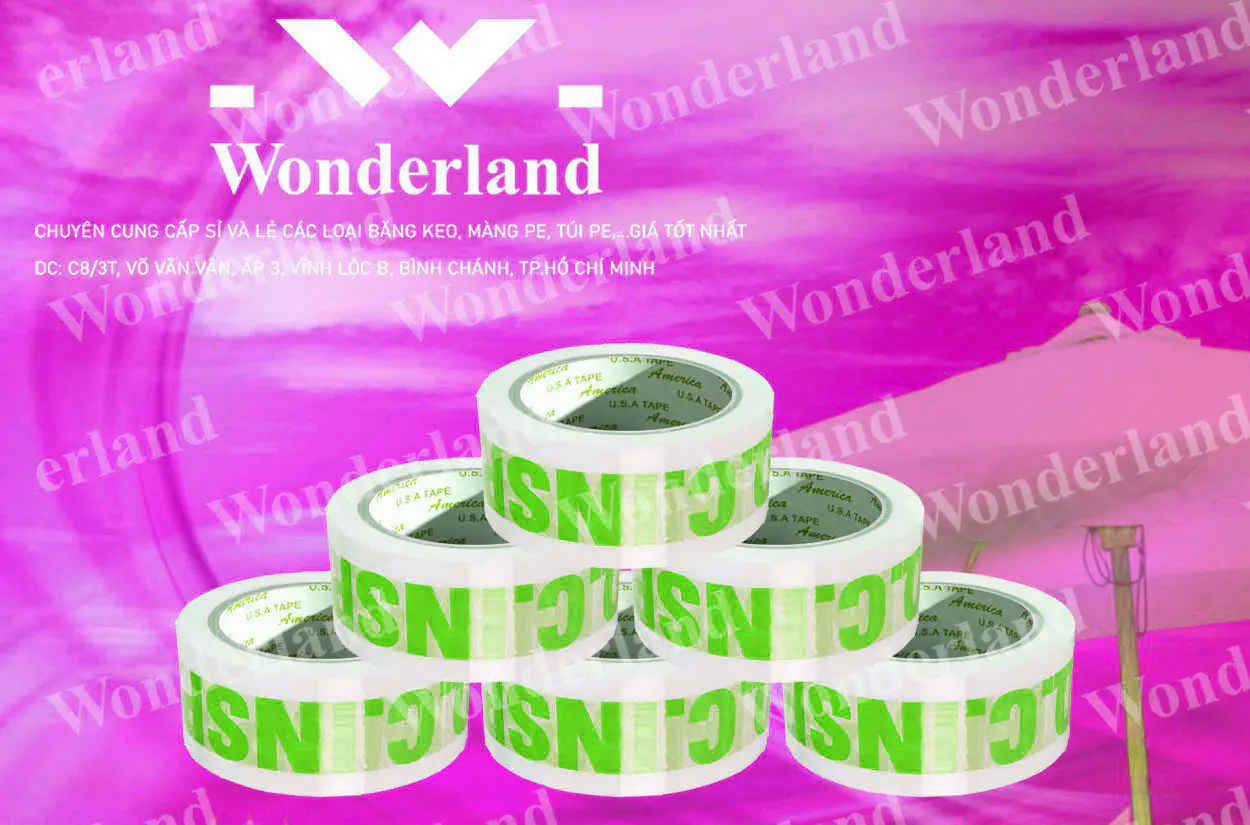 BĂNG KEO IN SIZE 43MM WONDERLAND GIÁ TỐT