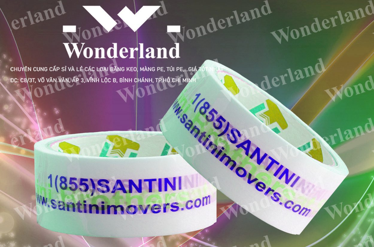 BĂNG KEO IN SIZE 44MM WONDERLAND CHẤT LƯỢNG CAO NHẤT