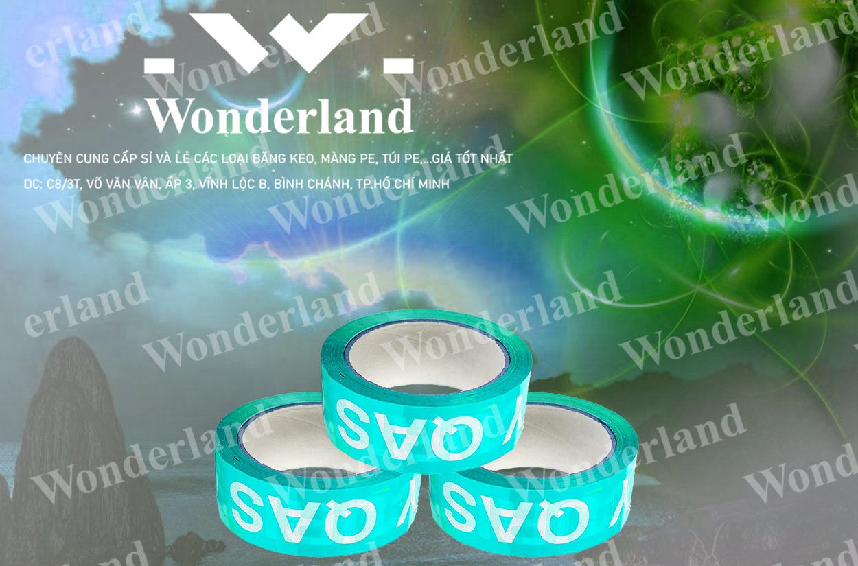 BĂNG KEO IN SIZE 45MM WONDERLAND CHẤT LƯỢNG CAO