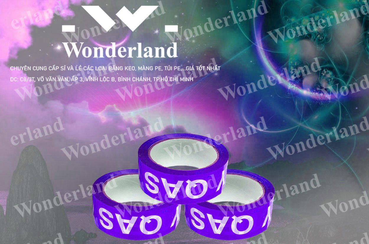 BĂNG KEO IN SIZE 45MM WONDERLAND CHẤT LƯỢNG TỐT NHẤT
