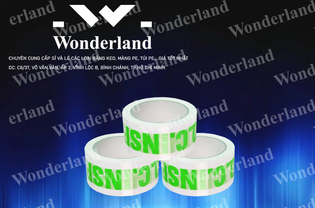 BĂNG KEO IN SIZE 46MM WONDERLAND CHẤT LƯỢNG TỐT NHẤT