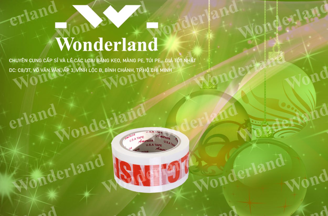 BĂNG KEO IN SIZE 47MM WONDERLAND CHẤT LƯỢNG HÀNG ĐẦU