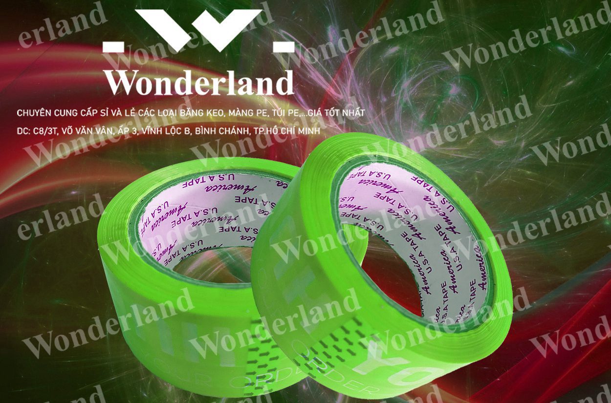 BĂNG KEO IN SIZE 48MM WONDERLAND CHẤT LƯỢNG TỐT NHẤT