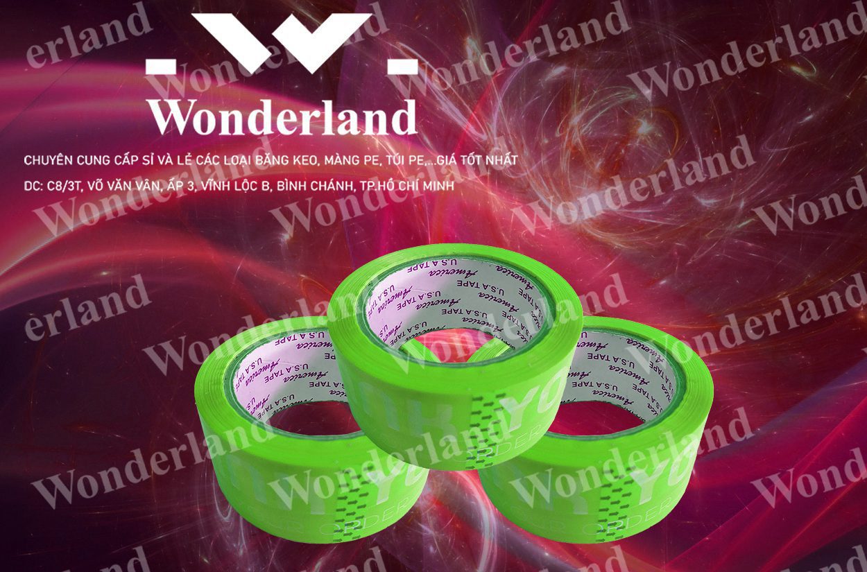 BĂNG KEO IN SIZE 48MM WONDERLAND GIÁ TỐT