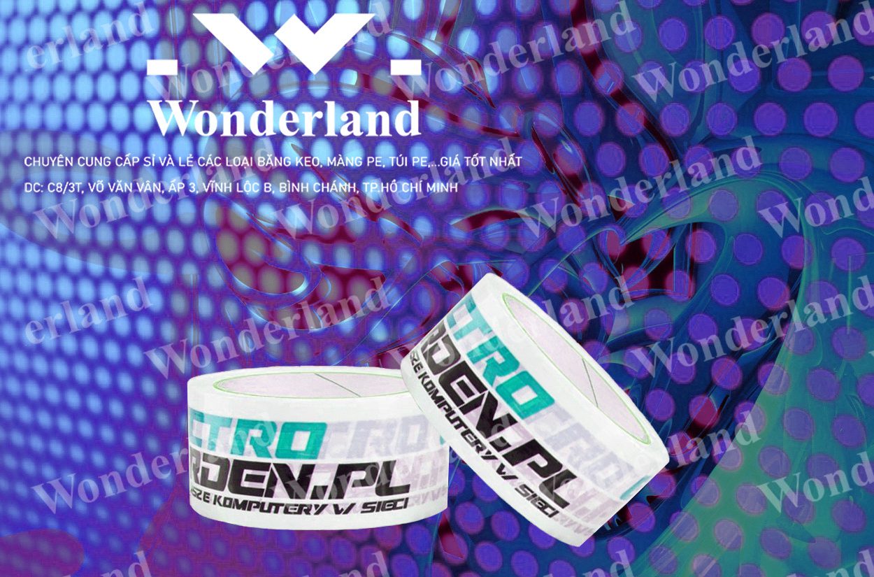 BĂNG KEO IN SIZE 49MM WONDERLAND CHẤT LƯỢNG TỐT NHẤT