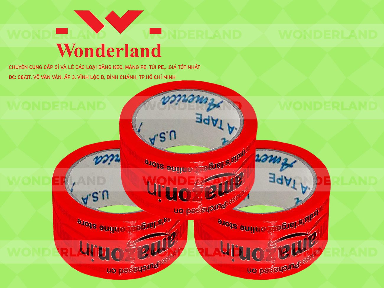 BĂNG KEO IN SIZE 49MM WONDERLAND GIÁ SỈ TỐT NHẤT