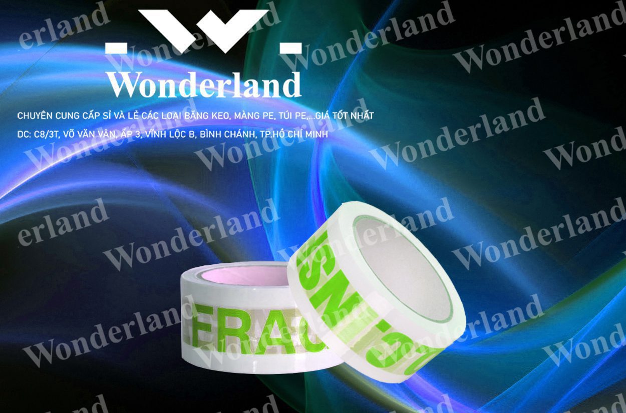 BĂNG KEO IN SIZE 50MM WONDERLAND CHẤT LƯỢNG CAO NHẤT