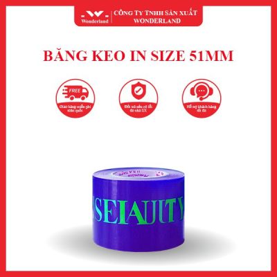 BĂNG KEO IN SIZE 51MM WONDERLAND