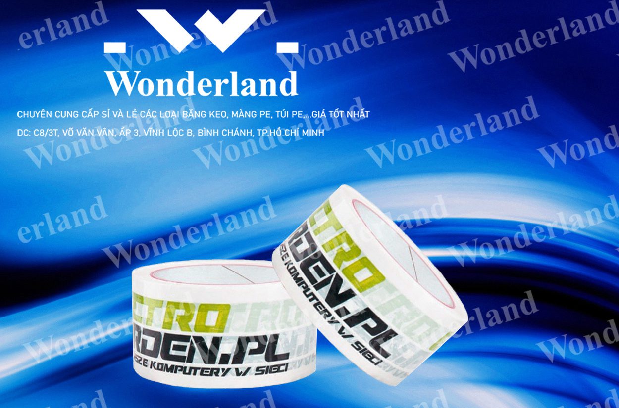 BĂNG KEO IN SIZE 51MM WONDERLAND CHẤT LƯỢNG TỐT NHẤT