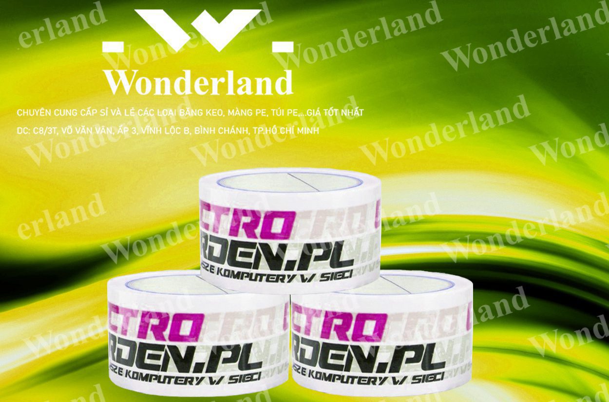 BĂNG KEO IN SIZE 51MM WONDERLAND GIÁ SỈ TỐT NHẤT