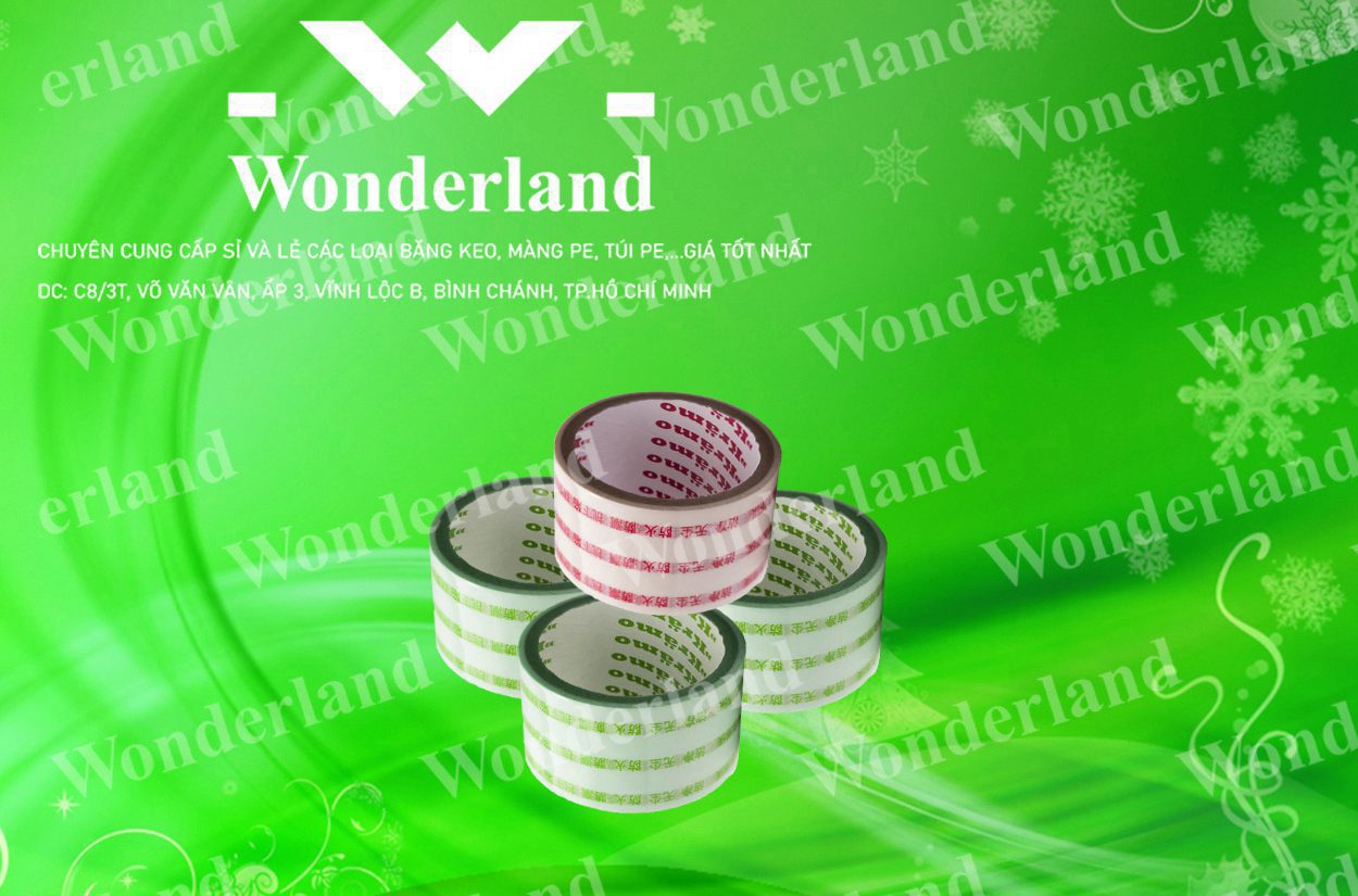 BĂNG KEO IN SIZE 52MM WONDERLAND CHẤT LƯỢNG TỐT NHẤT