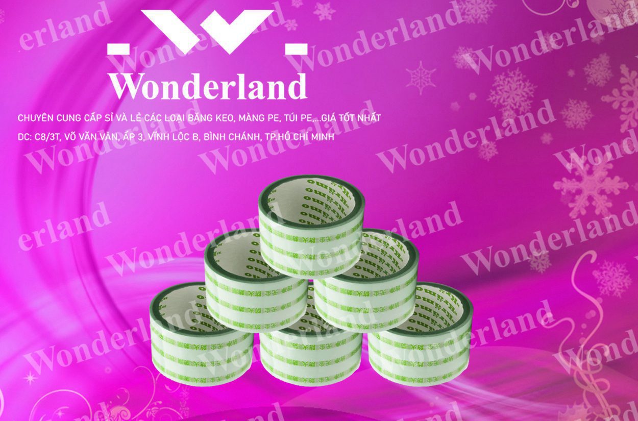 BĂNG KEO IN SIZE 52MM WONDERLAND GIÁ TỐT