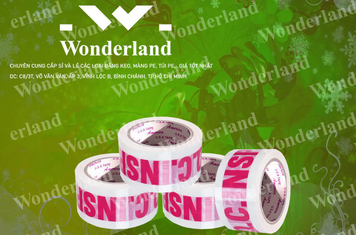 BĂNG KEO IN SIZE 53MM WONDERLAND GIÁ TỐT