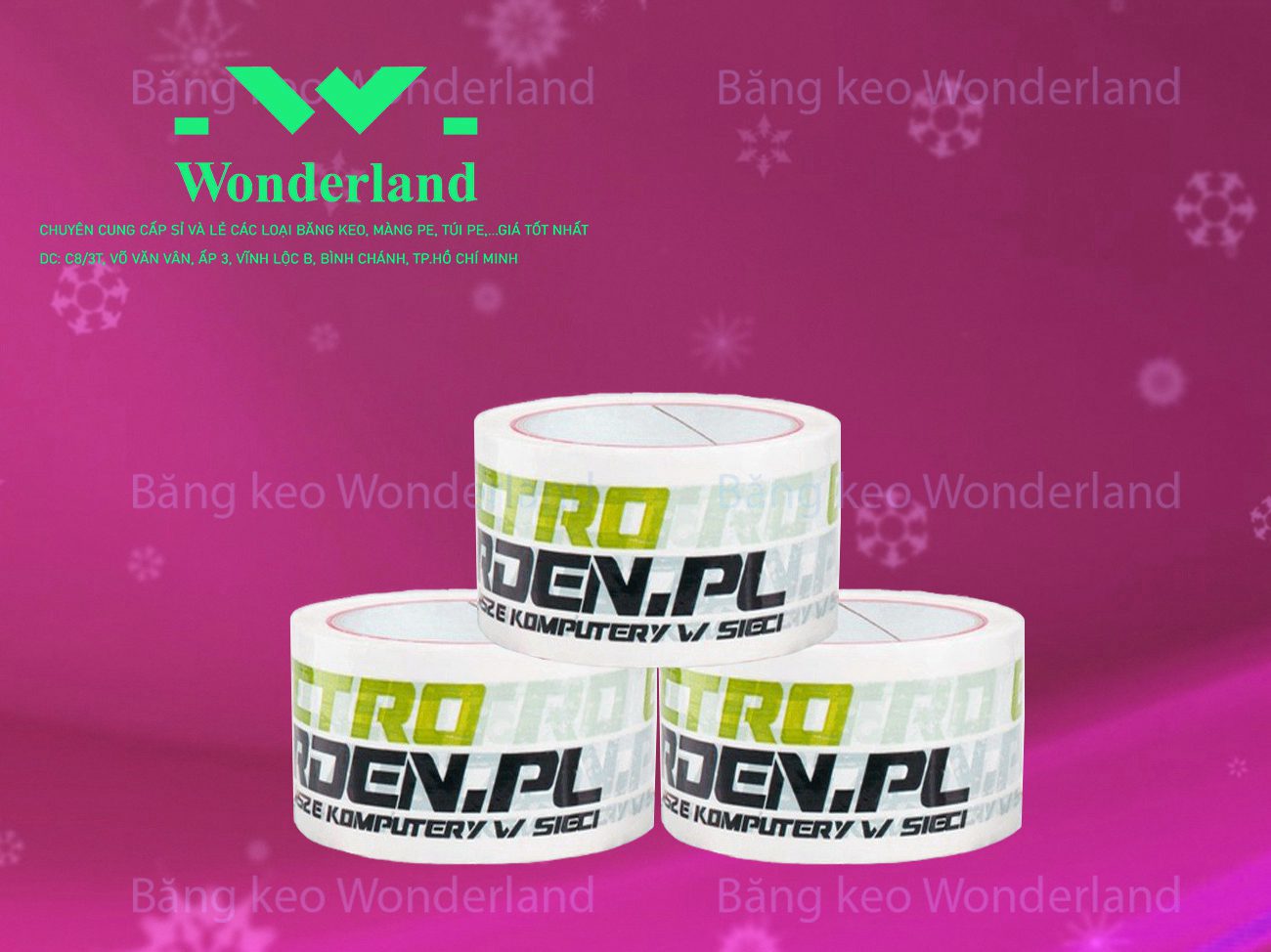 BĂNG KEO IN SIZE 55MM WONDERLAND GIÁ TỐT