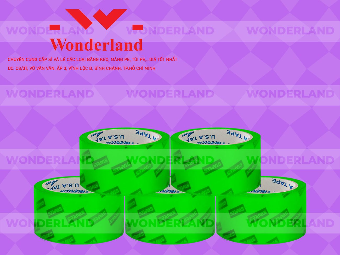 BĂNG KEO IN SIZE 57MM WONDERLAND GIÁ SỈ TỐT NHẤT
