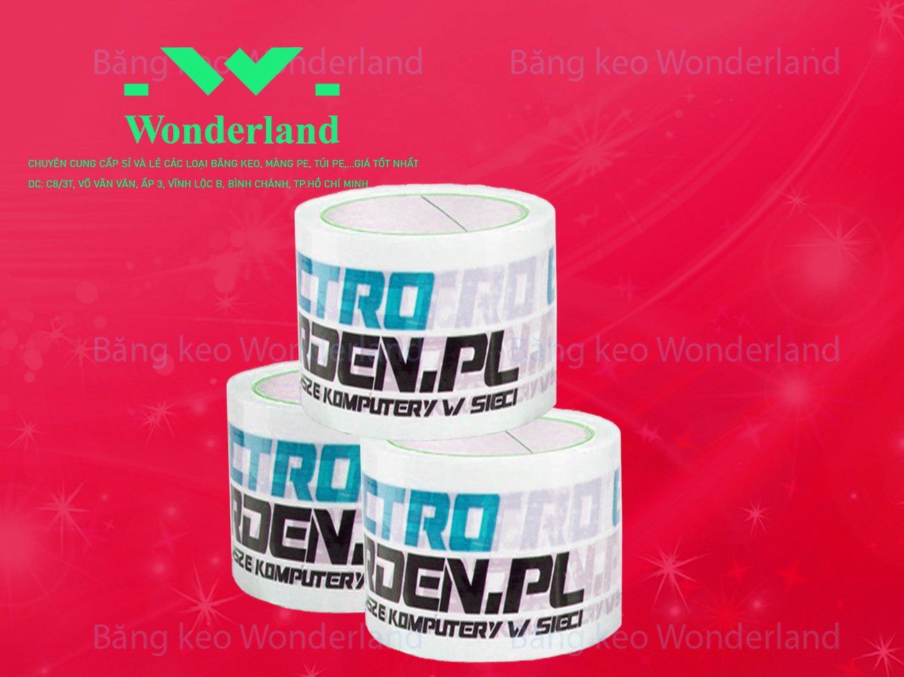 BĂNG KEO IN SIZE 59MM WONDERLAND GIÁ TỐT