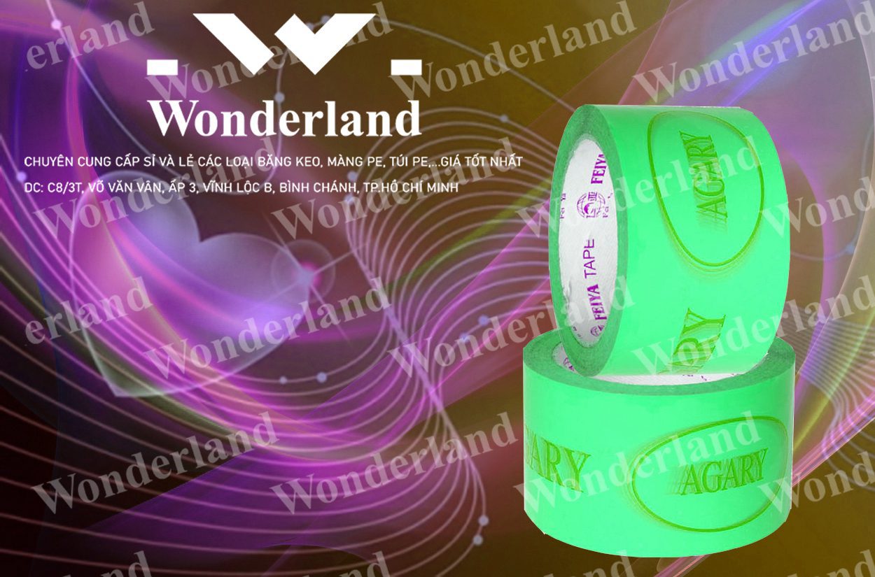 BĂNG KEO IN SIZE 60MM WONDERLAND CHẤT LƯỢNG TỐT NHẤT