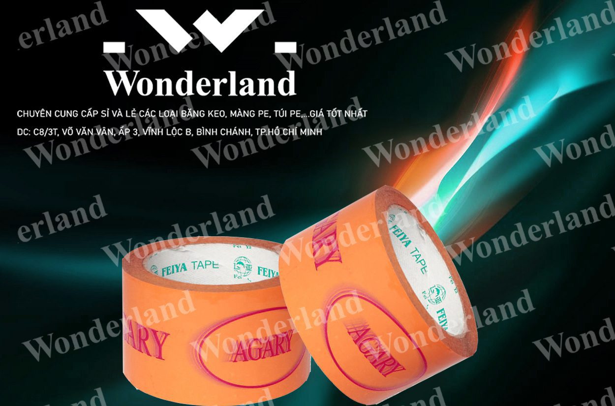 BĂNG KEO IN SIZE 62MM WONDERLAND CHẤT LƯỢNG TỐT NHẤT