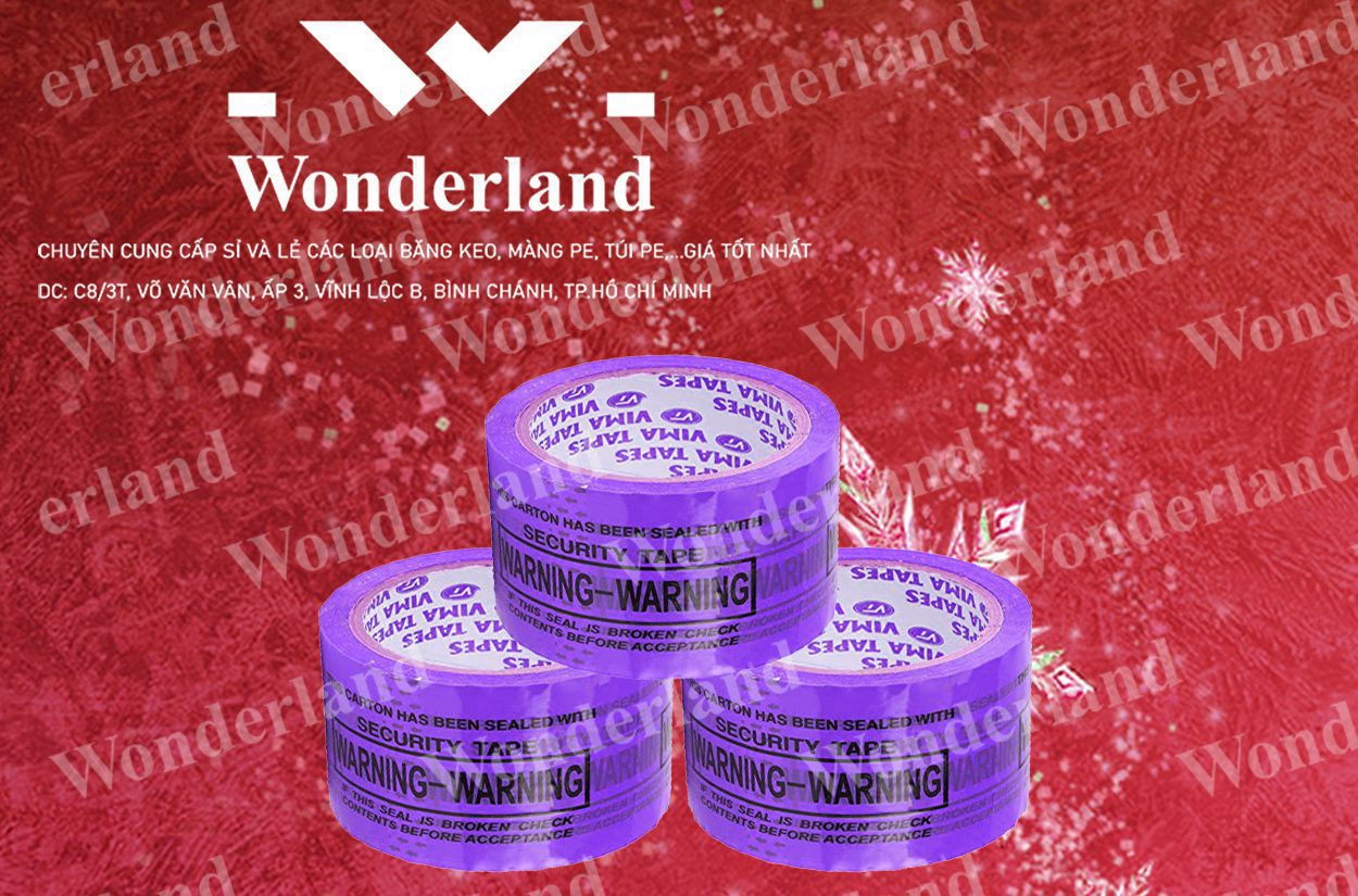 BĂNG KEO IN SIZE 64MM WONDERLAND GIÁ CẠNH TRANH NHẤT
