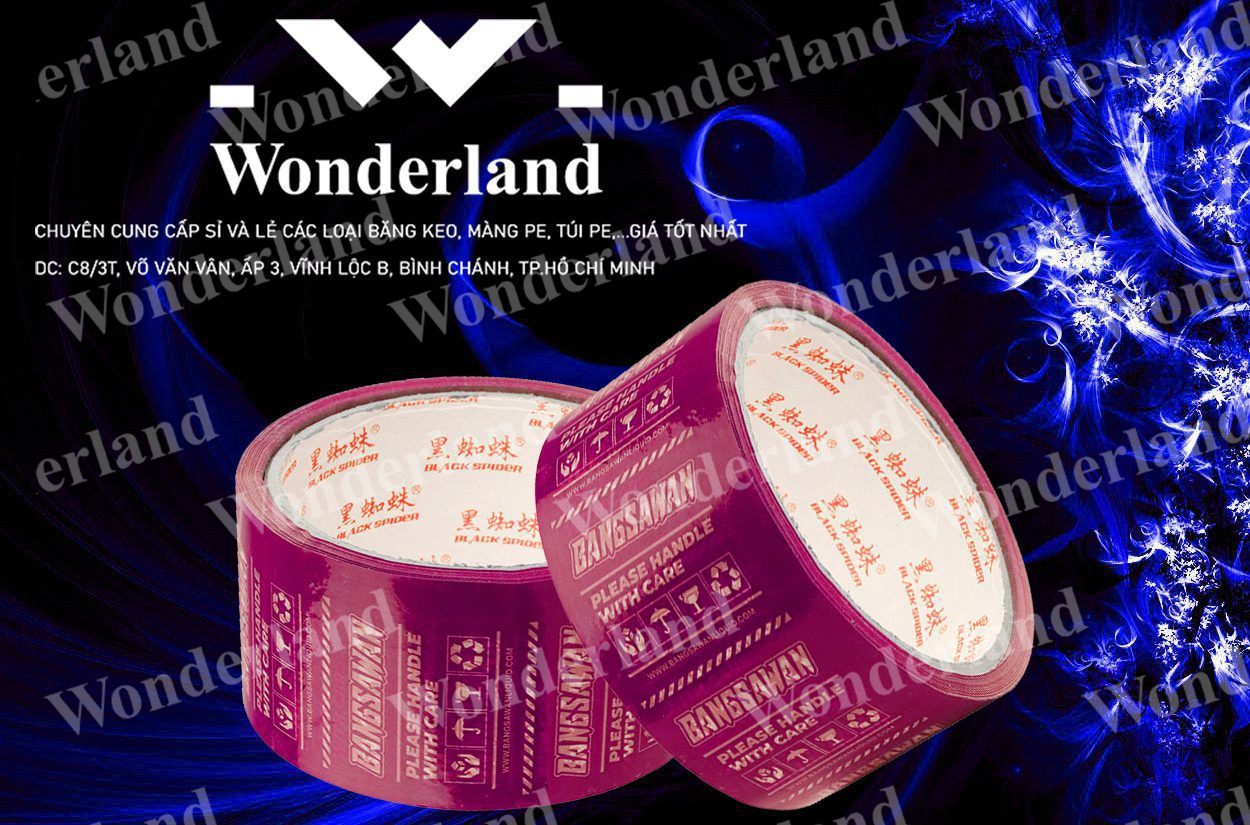 BĂNG KEO IN SIZE 68MM WONDERLAND CHẤT LƯỢNG CAO NHẤT
