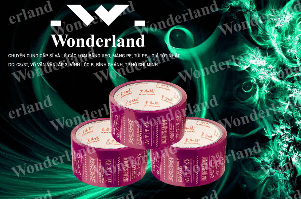 BĂNG KEO IN SIZE 68MM WONDERLAND GIÁ CẠNH TRANH NHẤT