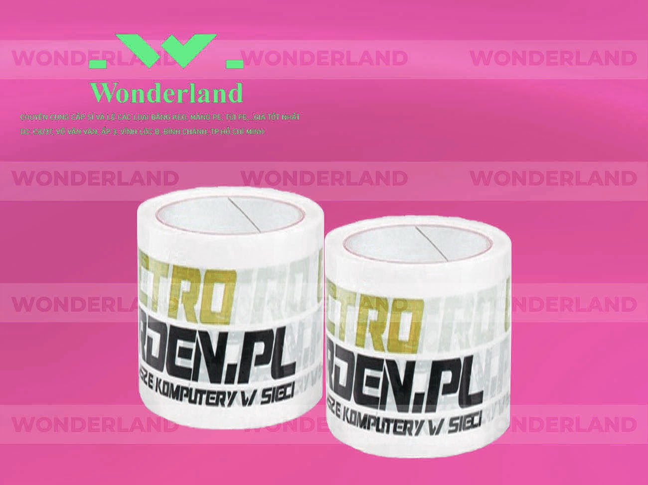 BĂNG KEO IN SIZE 71MM WONDERLAND CHẤT LƯỢNG TỐT NHẤT