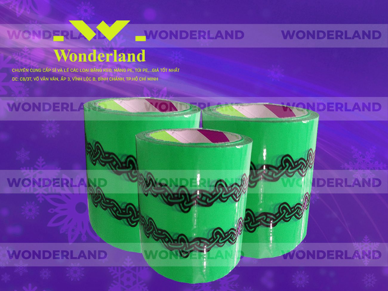 BĂNG KEO IN LOGO SIZE 73MM WONDERLAND GIÁ SỈ