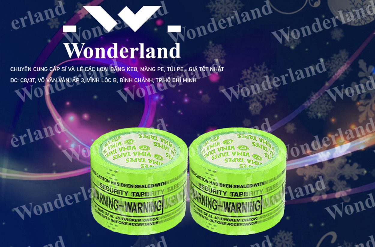 BĂNG KEO IN SIZE 74MM WONDERLAND CHẤT LƯỢNG TỐT NHẤT
