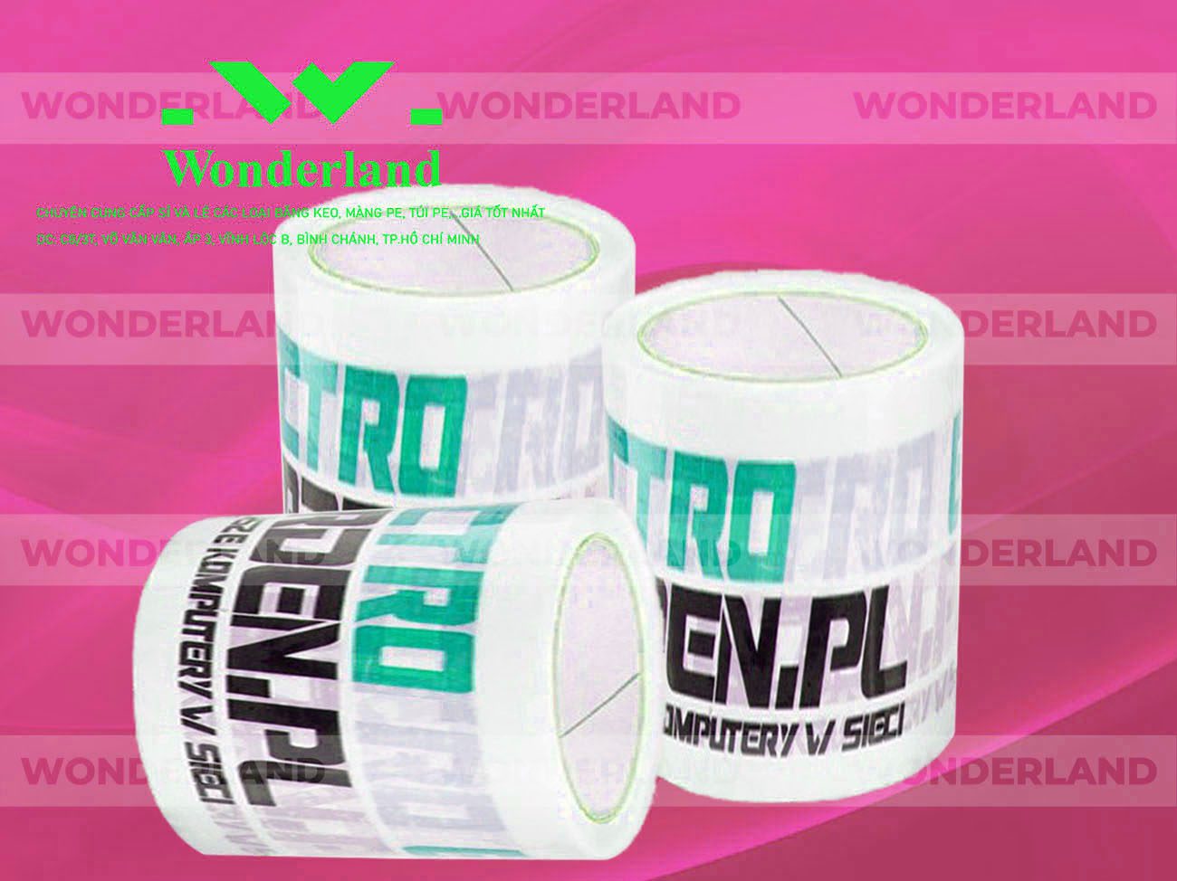 BĂNG KEO IN SIZE 75MM WONDERLAND GIÁ TỐT