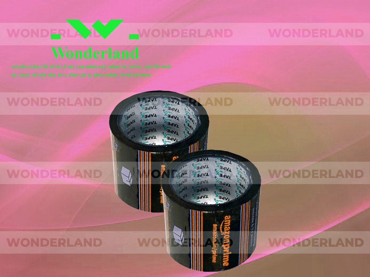 BĂNG KEO IN SIZE 77MM WONDERLAND CHẤT LƯỢNG TỐT NHẤT