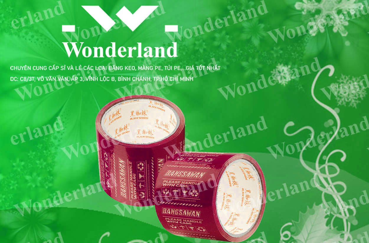 BĂNG KEO IN SIZE 78MM WONDERLAND CHẤT LƯỢNG CAO NHẤT