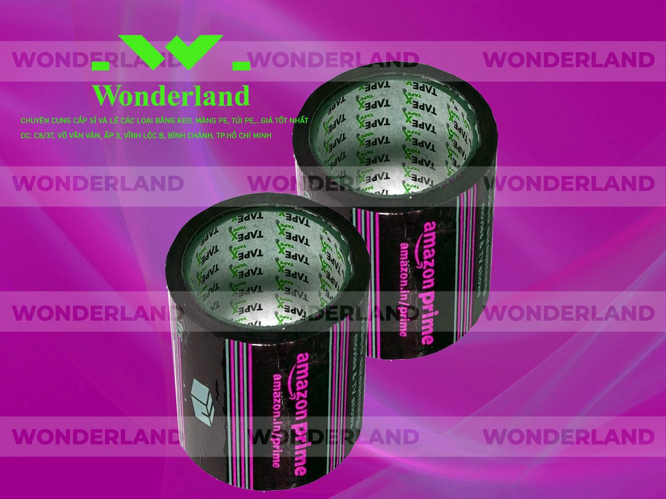 BĂNG KEO IN SIZE 85MM WONDERLAND CHẤT LƯỢNG TỐT NHẤT