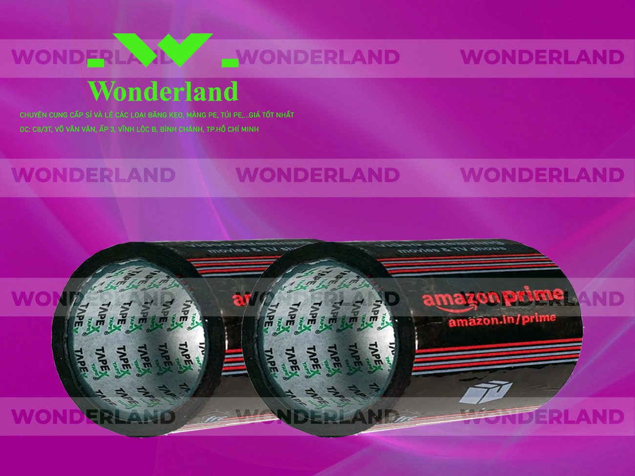 BĂNG KEO IN SIZE 87MM WONDERLAND CHẤT LƯỢNG TỐT NHẤT
