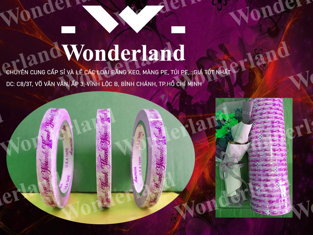 BĂNG KEO IN SIZE 8MM WONDERLAND GIÁ SỈ TỐT NHẤT