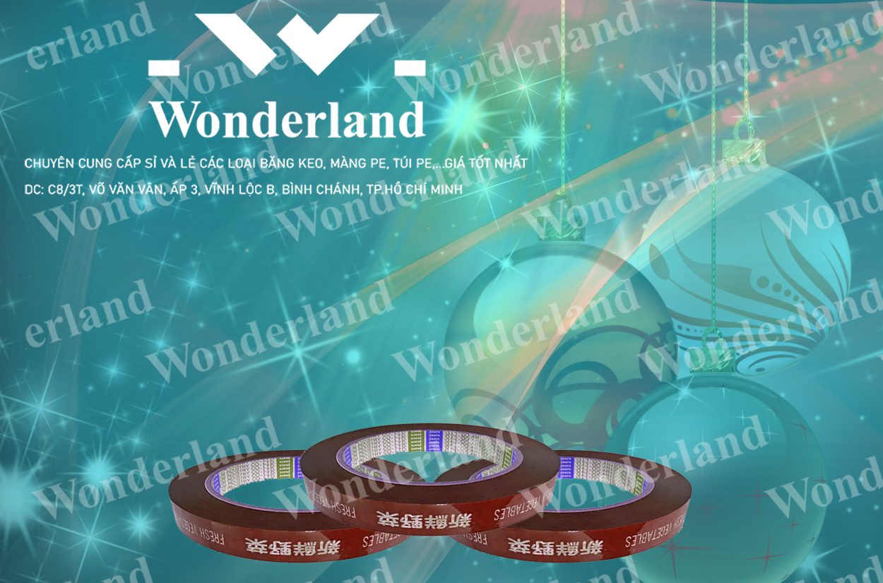 BĂNG KEO IN SIZE 9MM WONDERLAND CHẤT LƯỢNG CAO