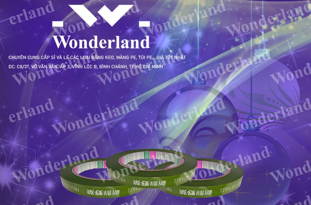 BĂNG KEO IN SIZE 9MM WONDERLAND CHẤT LƯỢNG TỐT NHẤT