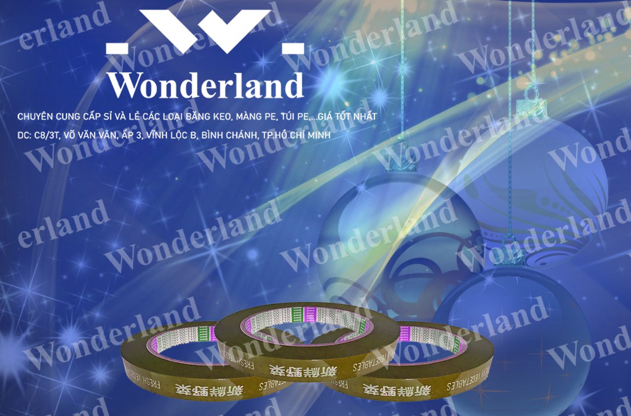 BĂNG KEO IN SIZE 9MM WONDERLAND CHẤT LƯỢNG TỐT