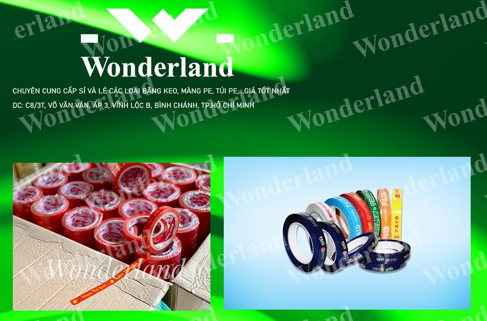BĂNG KEO IN CHỮ 10MM DÁN NẮP LY CHẤT LƯỢNG CAO WONDERLAND GIÁ SỈ TỐT NHẤT