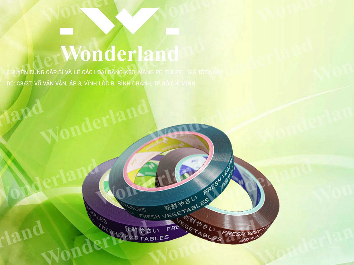 BĂNG KEO IN THƯỢNG HIỆU 16MM WONDERLAND CHẤT LƯỢNG CAO